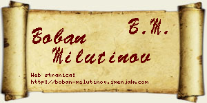 Boban Milutinov vizit kartica